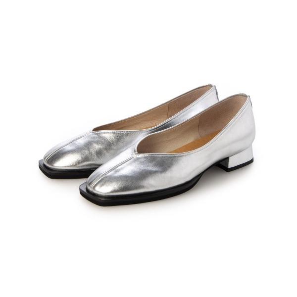 バレエシューズ パンプス Vカットフラットシューズ