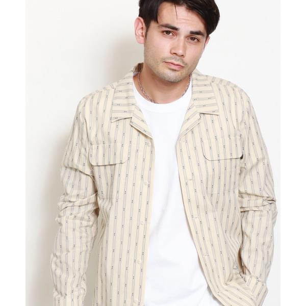 シャツ Dobby Striped Open Collar Shirt メンズ