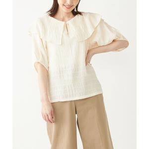 ブラウス シャツ SHIPS Colors:「手洗い可能」シャーリング ビッグカラー ブラウス レディース｜ZOZOTOWN Yahoo!店