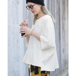 tシャツ 「接触冷感」ドルマンスリーブワイドTシャツ  ラクに体型カバーも叶う！綿100％ レディース