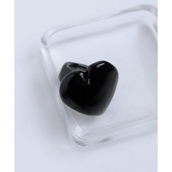 指輪 リング ボリュームハートガラスリング レディース
