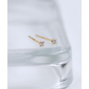 ピアス 一粒ダイヤピアス「K10」 レディース