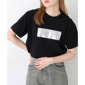 tシャツ  「HER CLOSET」WEB限定ヴィンテージ箔プリントロゴTシャツ WEB LIMITED VINTAGE FOIL PRINT LOG