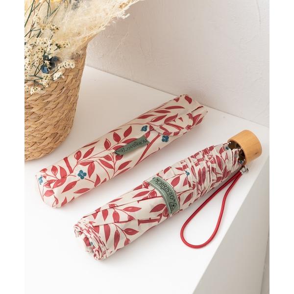 折りたたみ傘 ウィリアムモリスコラボ 折りたたみ傘 Love is enough レディース