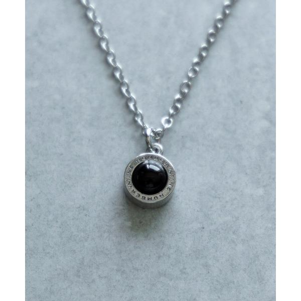 アレルギー対応 ネックレス ROUND LOGO STONE CHARM NECKLACE / ラウ...
