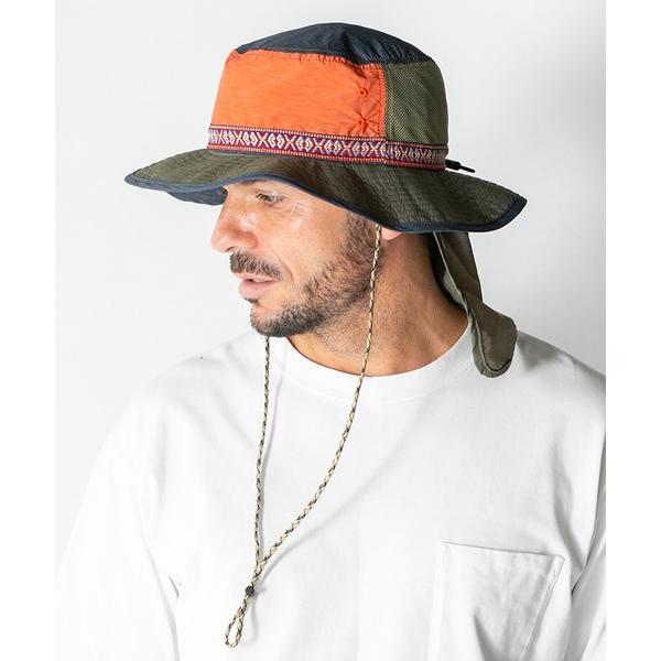 帽子 ハット 保冷剤ポケット撥水遮光カラフルアドベンチャーハット メンズ レディース