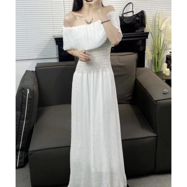 ワンピース 「レディース商品」楊柳オフショルダーワンピース/オフショルワンピ