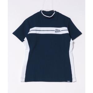 ブラウス シャツ 半袖 「FILA GOLF/フィラゴルフ」レディース半袖モックネックシャツ　ゴルフ レディース