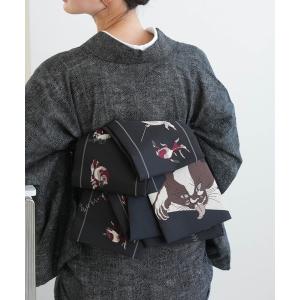 utatane 着物 着物 単衣 ニコアンティーク 美人画猫 レディース