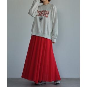 スカート ギャザーフレアスカート
