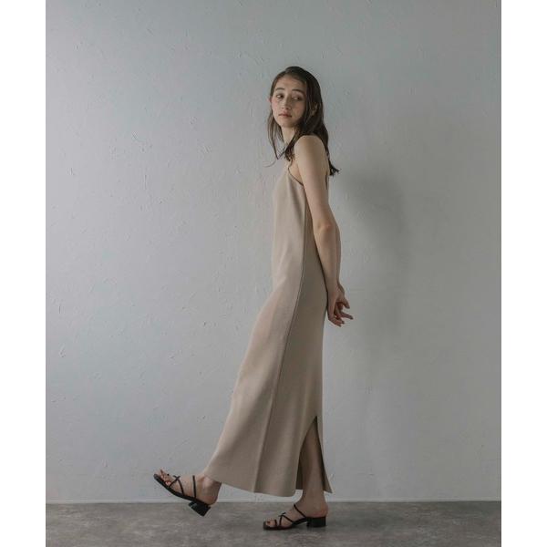 ワンピース 「MINERTE」back slit straight one piece / バックス...