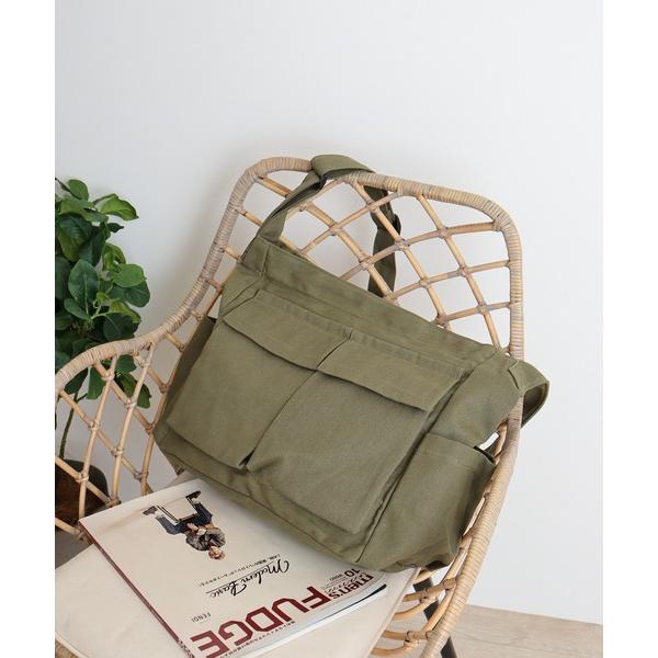 ショルダーバッグ コットンキャンバスショルダーBAG メンズ レディース