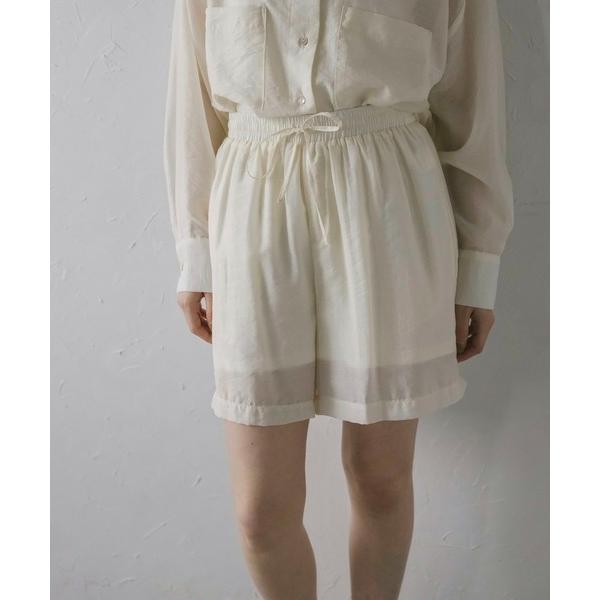 パンツ 「MINERTE」sheer short pants / 裏地付きシアーショートパンツ / ...
