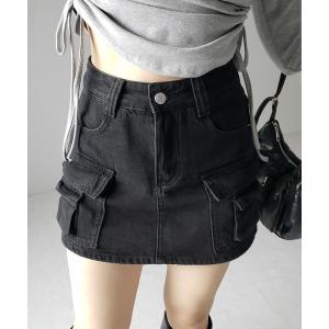 Hauls スカート ハウスダストコラボ レースアップフリルミニスカート
