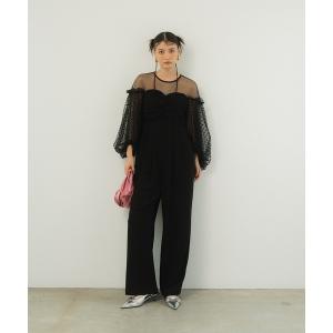 パンツドレス フロッキードットパンツドレス / flocky dot pants dress
