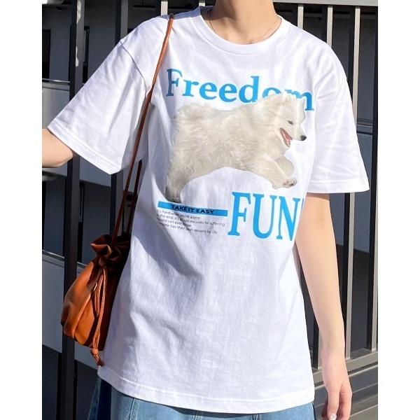 tシャツ 「spiritoso」FREEDOM FUN シートプリントTシャツ (CP) レディース...