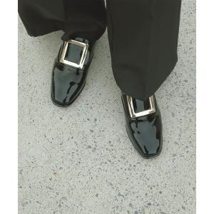 ローファー 「レイン対応」スクエアモチーフローファー レディース