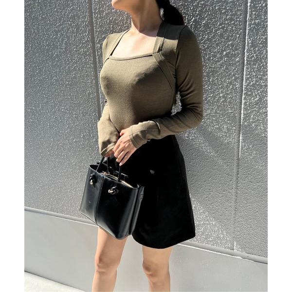 tシャツ 「M2SUQARED/エムツースクエア」ボレロレイヤード風タイトトップス レディース