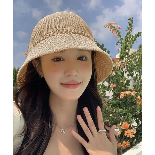 帽子 ハット バケットハット レディース 麦わら帽子夏 レディース