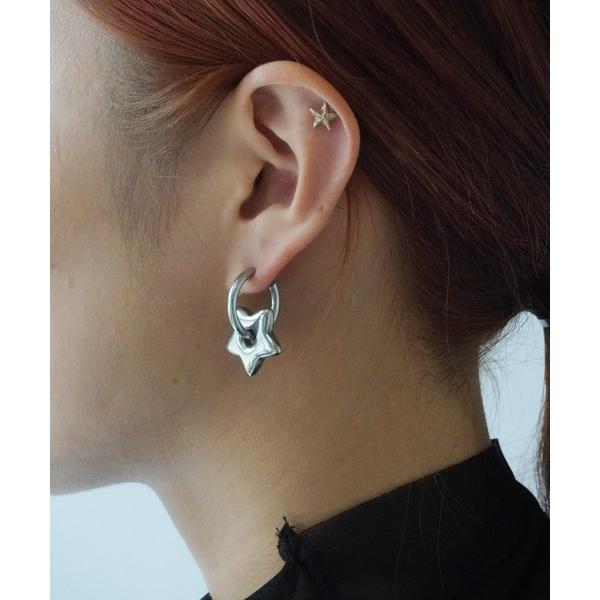 ピアス 「 Port / ポート 」 2WAY ハート スター モチーフ フープ ピアス レディース