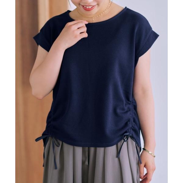 tシャツ カノコサイドドロストカットトップス「低身長・小柄女性」 レディース