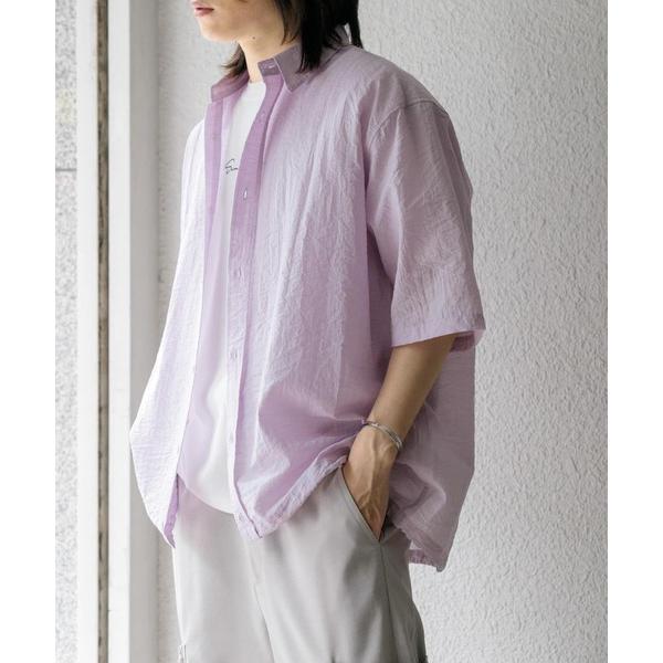 シャツ ドローコードレギュラーカラーシャツ メンズ