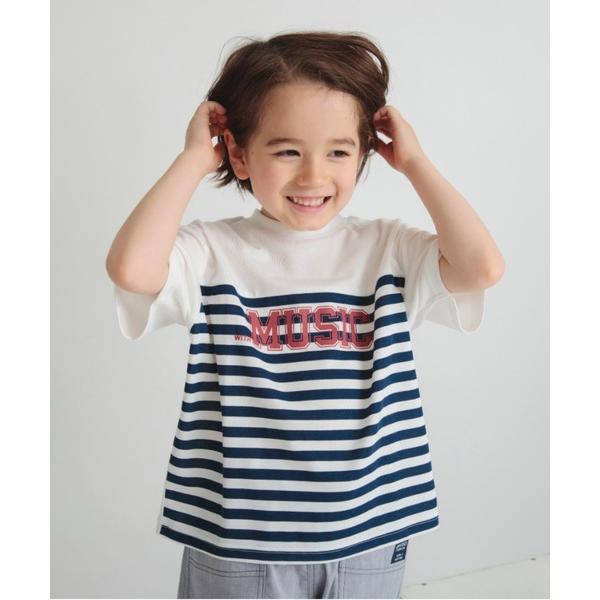 tシャツ 「プチプラ/きょうだいおそろい」ボーダー半袖Tシャツ キッズ 子供服 男の子 女の子