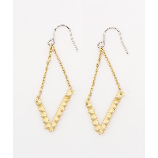 ピアス 「SCALA/スカラ」フリルVピアス/made in JAPAN（日本製） レディース