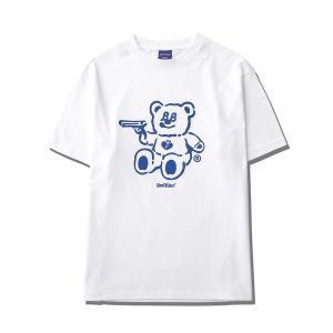 tシャツ 半袖 「BadBlue 」BadBear Tee White レディース メンズ