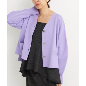 agnes b.（アニエスベー） カーディガン ”b.”ロゴ刺繍 コットンニット