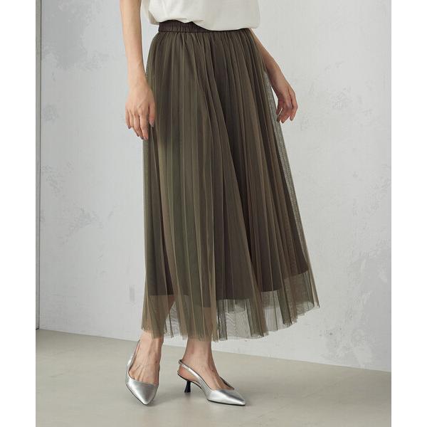 スカート チュールプリーツスカート