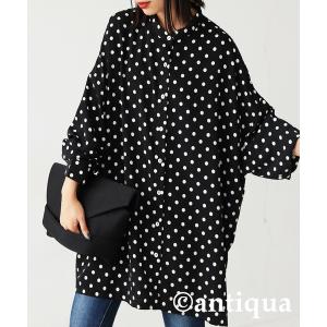 「antiqua」 長袖ブラウス FREE ブラック レディース