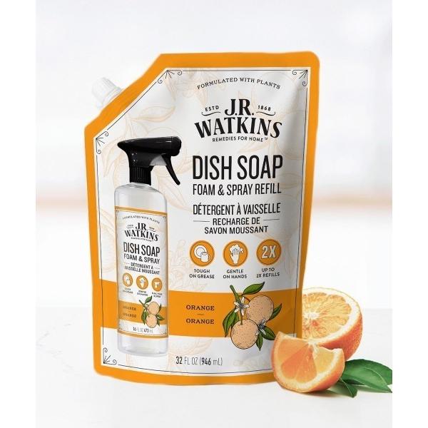 キッチン J.R.Watkins WT フォーミングディッシュソープ オレンジ リフィル946ml