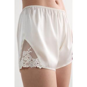 パジャマ ルームウェア Pretty Flowers シルク ショートパンツ レディース