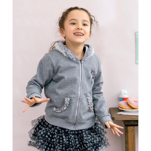 パーカー リボンパレードフリルパーカー(80-130cm) キッズ 子供服 女の子