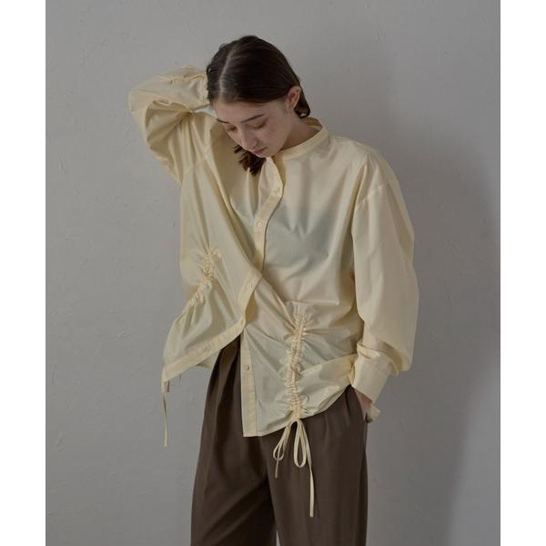 ブラウス シャツ 「MINERTE」front ribbon shirt / フロントギャザーリボン...