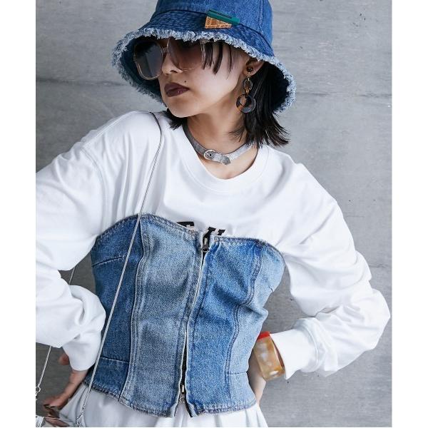 ベスト ジレ  デニムビスチェ 「大きいサイズ有」GEVS. レディース