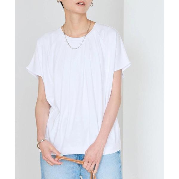 tシャツ フレンチスリーブタックプルオーバー レディース