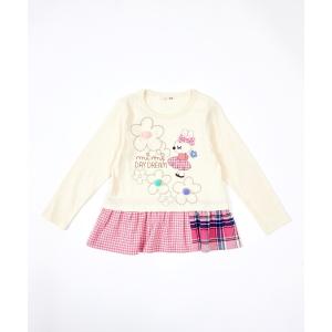 チュニック うさぎアップリケ長袖チュニック(80...の商品画像