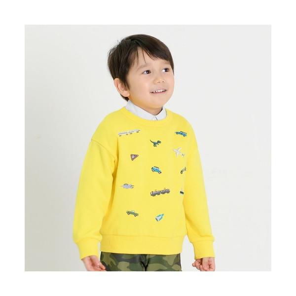 乗り物恐竜刺しゅうの裏毛トレーナー(80〜150) キッズ 子供服 男の子