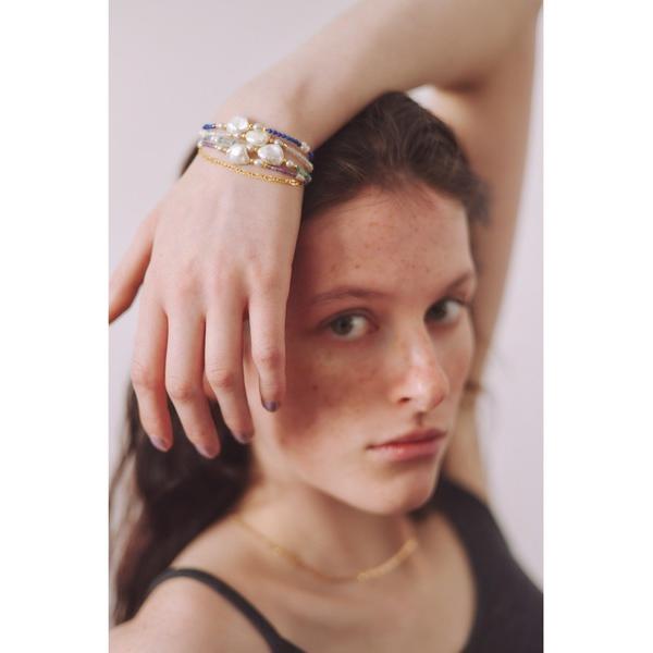 ブレスレット 「les bonbon」amethyst dreamy bracelet / アシンメ...