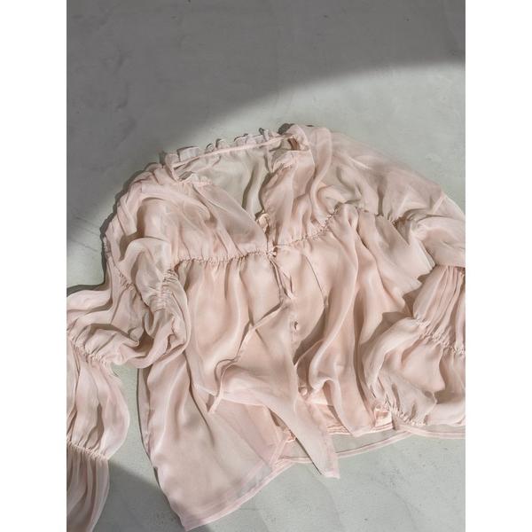 ブラウス シャツ triple shirring blouse set レディース