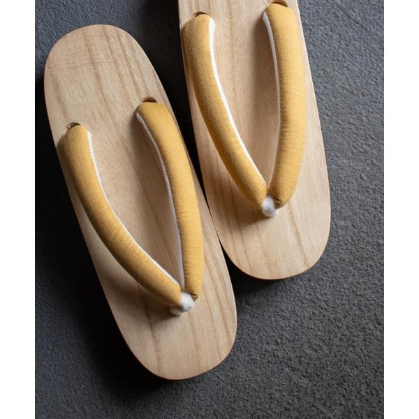 白木下駄 - 麻無地- レディース