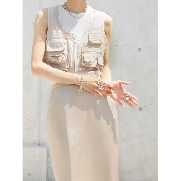 ベスト ジレ cropped fishing vest レディース