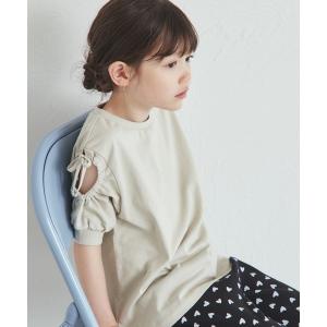 tシャツ 肩開きデザイン リボンTシャツ キッズ...の商品画像