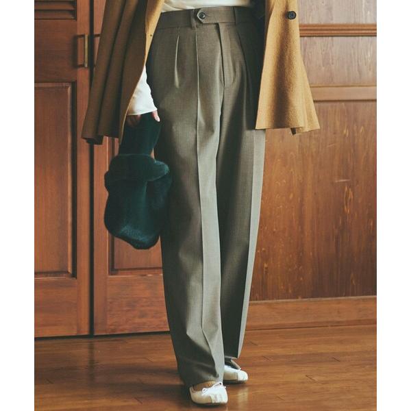 ワイドパンツ パンツ 「洗える」ドライ2WAYストレッチ チェック ワイドパンツ レディース