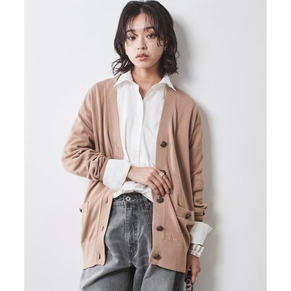 カーディガン  レタードカーディガン 「大きいサイズ有」シックスタイル　 レディース