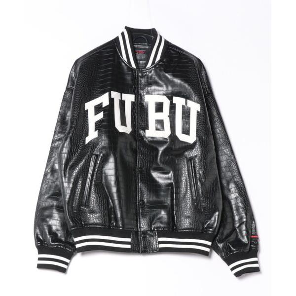 スタジャン FUBU Python Faux Leather Varsity Jacket メンズ ...