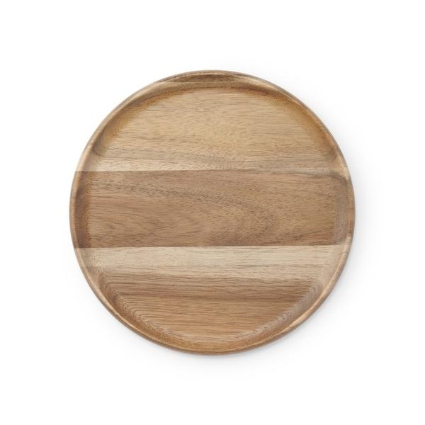 キッチン アカシア　お皿にもなるカッティングボード　丸型　約直径２１×高さ１．５ｃｍ