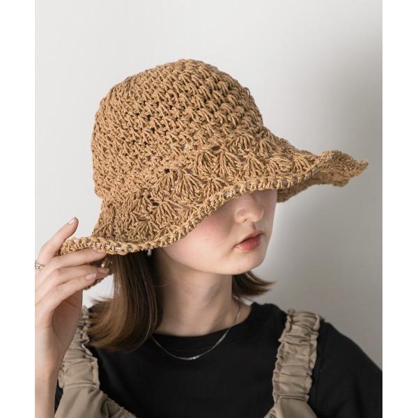 帽子 ハット つば広 ストローハット レディース